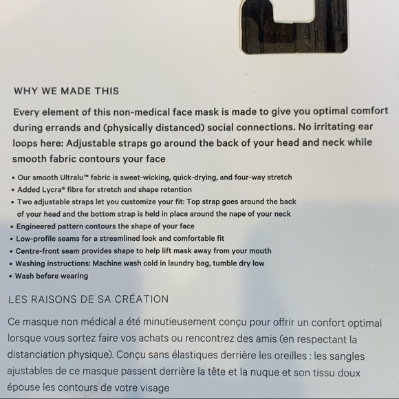 NWT lululemon Vintage Mauve Double Strap Face Mask - Picture 4 of 6